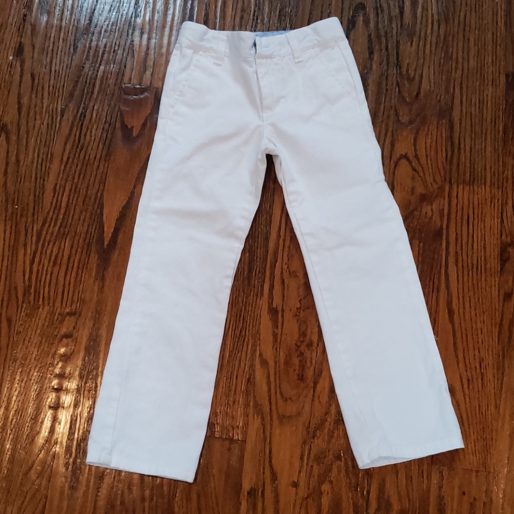 Janie and Jack White Boys Pants size 6 in great condition, adjustable waist.